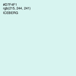 #D7F4F1 - Iceberg Color Image
