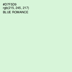 #D7F5D9 - Blue Romance Color Image