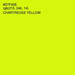 #D7F60E - Chartreuse Yellow Color Image