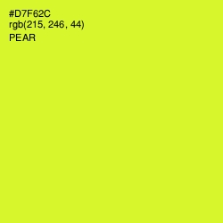 #D7F62C - Pear Color Image