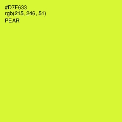 #D7F633 - Pear Color Image