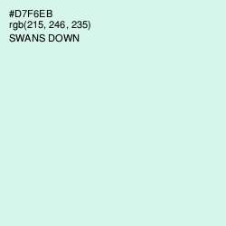 #D7F6EB - Swans Down Color Image