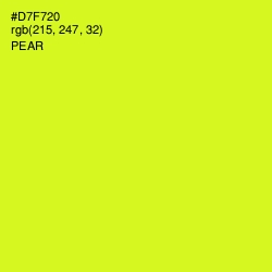 #D7F720 - Pear Color Image