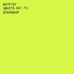 #D7F747 - Starship Color Image