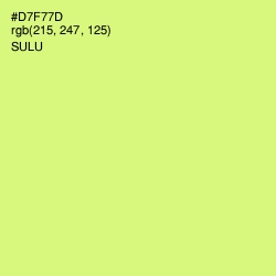 #D7F77D - Sulu Color Image