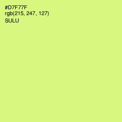 #D7F77F - Sulu Color Image
