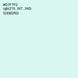 #D7F7F0 - Iceberg Color Image