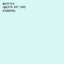 #D7F7F2 - Iceberg Color Image