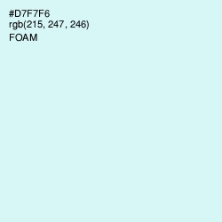 #D7F7F6 - Foam Color Image