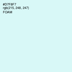#D7F8F7 - Foam Color Image
