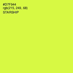 #D7F944 - Starship Color Image