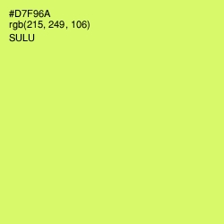 #D7F96A - Sulu Color Image