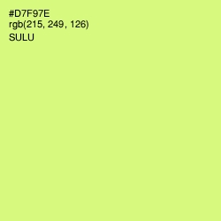 #D7F97E - Sulu Color Image
