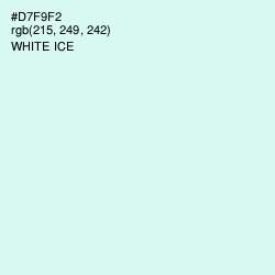 #D7F9F2 - White Ice Color Image