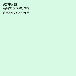 #D7FAE5 - Granny Apple Color Image