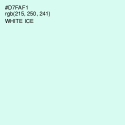 #D7FAF1 - White Ice Color Image