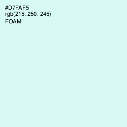 #D7FAF5 - Foam Color Image