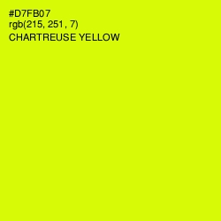 #D7FB07 - Chartreuse Yellow Color Image