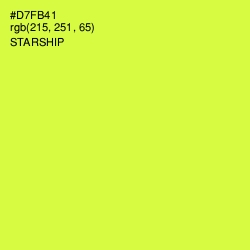 #D7FB41 - Starship Color Image