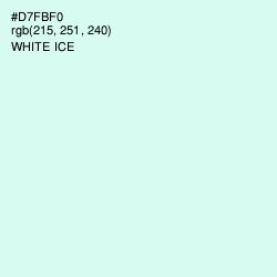 #D7FBF0 - White Ice Color Image