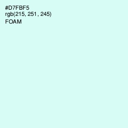 #D7FBF5 - Foam Color Image