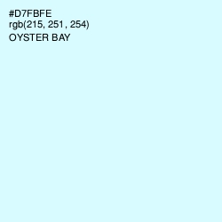 #D7FBFE - Oyster Bay Color Image