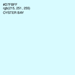 #D7FBFF - Oyster Bay Color Image