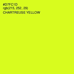 #D7FC1D - Chartreuse Yellow Color Image