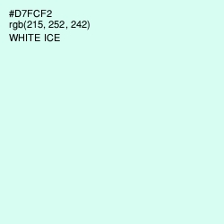 #D7FCF2 - White Ice Color Image