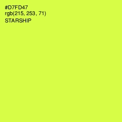 #D7FD47 - Starship Color Image