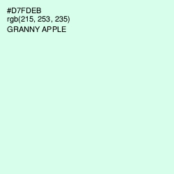 #D7FDEB - Granny Apple Color Image