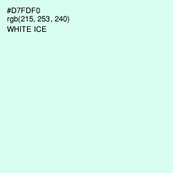 #D7FDF0 - White Ice Color Image