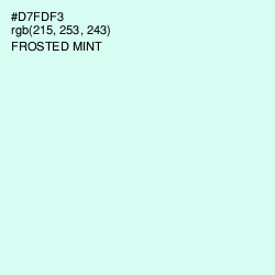 #D7FDF3 - Frosted Mint Color Image