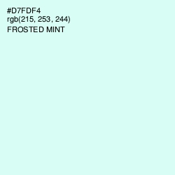 #D7FDF4 - Frosted Mint Color Image