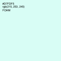 #D7FDF5 - Foam Color Image