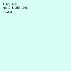 #D7FDF6 - Foam Color Image