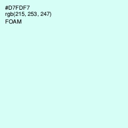 #D7FDF7 - Foam Color Image