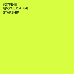 #D7FE40 - Starship Color Image