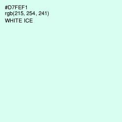#D7FEF1 - White Ice Color Image