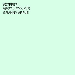 #D7FFE7 - Granny Apple Color Image