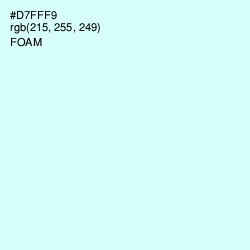 #D7FFF9 - Foam Color Image