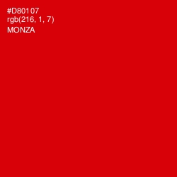#D80107 - Monza Color Image