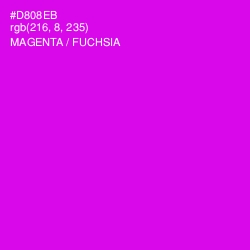 #D808EB - Magenta / Fuchsia Color Image