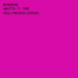 #D80BA8 - Hollywood Cerise Color Image