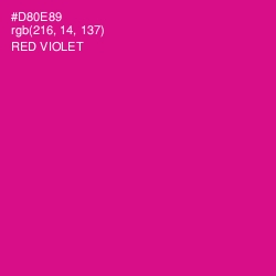 #D80E89 - Red Violet Color Image