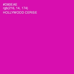 #D80EAE - Hollywood Cerise Color Image