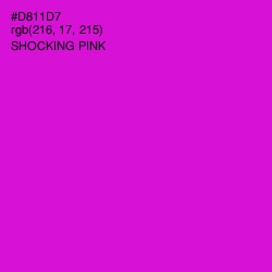 #D811D7 - Shocking Pink Color Image