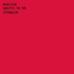 #D8123A - Crimson Color Image