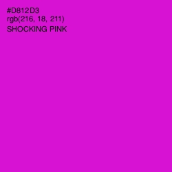 #D812D3 - Shocking Pink Color Image