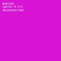 #D813D3 - Shocking Pink Color Image
